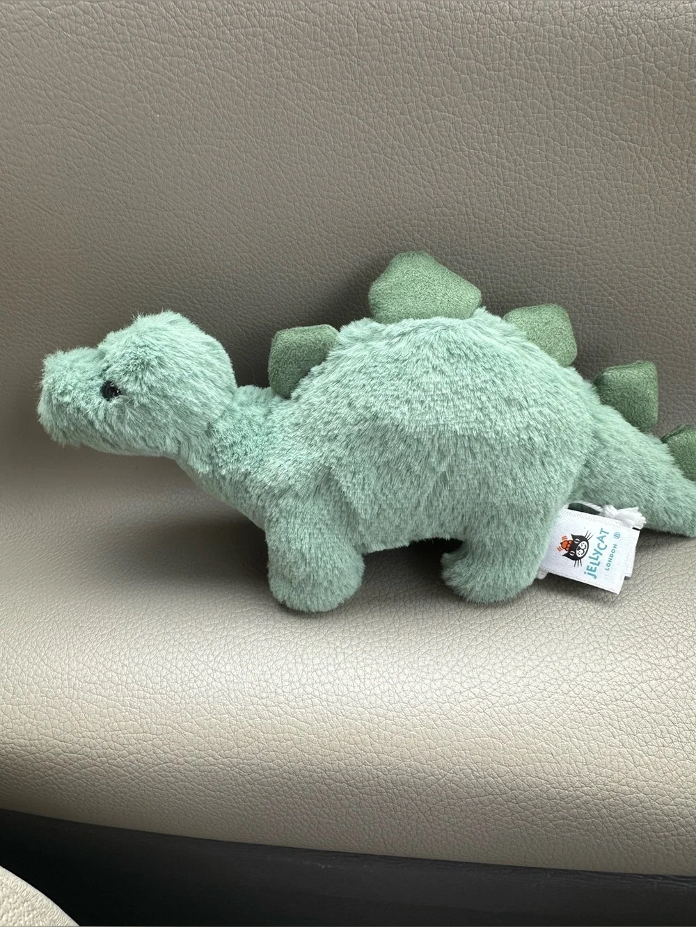 Jellycat Mini Fossilly Stegosaurus Green dinosaur RETIRED SUPER Soft EUC 7”